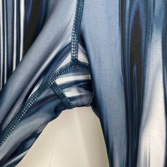 Gap Fit G Fast Blue White Marble Print Leggings Women's Size Extra Small XS - Picture 6 of 10